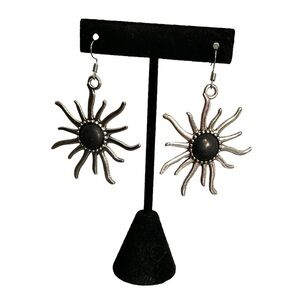 🎉 SALE SEMIPRECIOUS Stone Sun Dangle Earrings